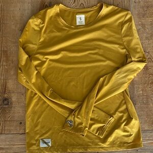 Track smith Gold Long Sleeve Womens running  Shirt